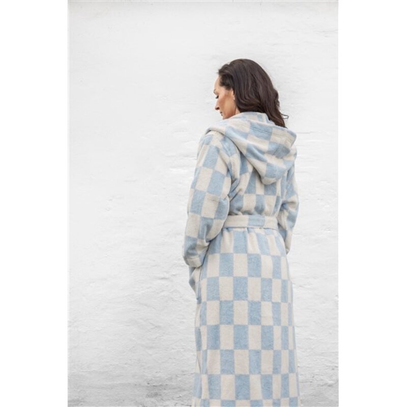 Mette Ditmer-collectie RETRO badjas, maat L/XL Lichtblauw