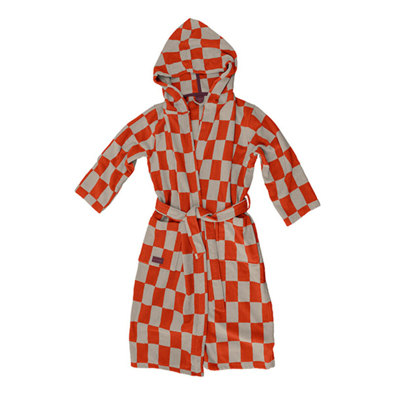 Mette Ditmer-collectie RETRO badjas, maat S/M Donkeroranje