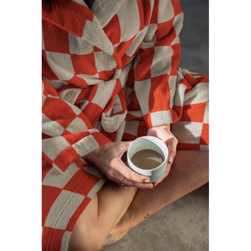 Mette Ditmer-collectie RETRO bath robe, size S/M Dark orange