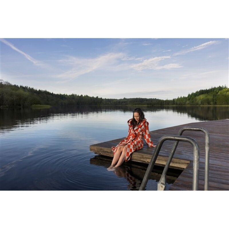 Mette Ditmer-collectie RETRO bath robe, size S/M Dark orange