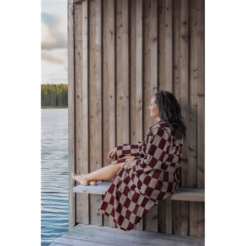 Mette Ditmer-collectie RETRO bath robe, size S/M Wine