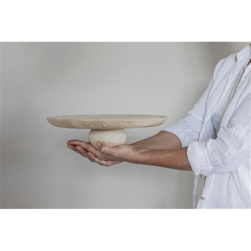 Mette Ditmer-collectie TRAVERTINE pedestal Linen