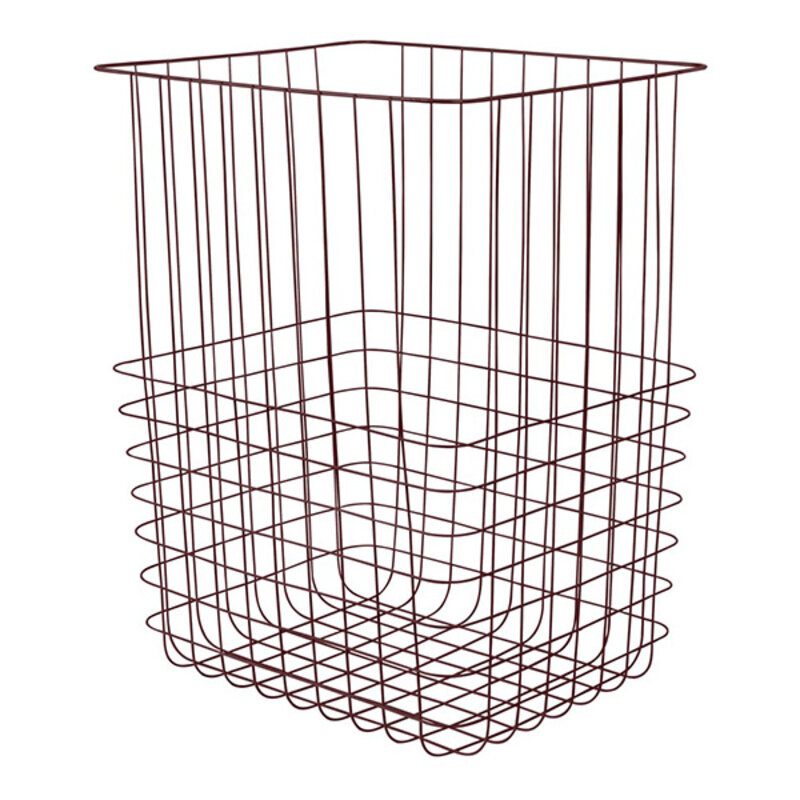 Mette Ditmer-collectie STORE-IT mand met canvas tas, groot Wijn