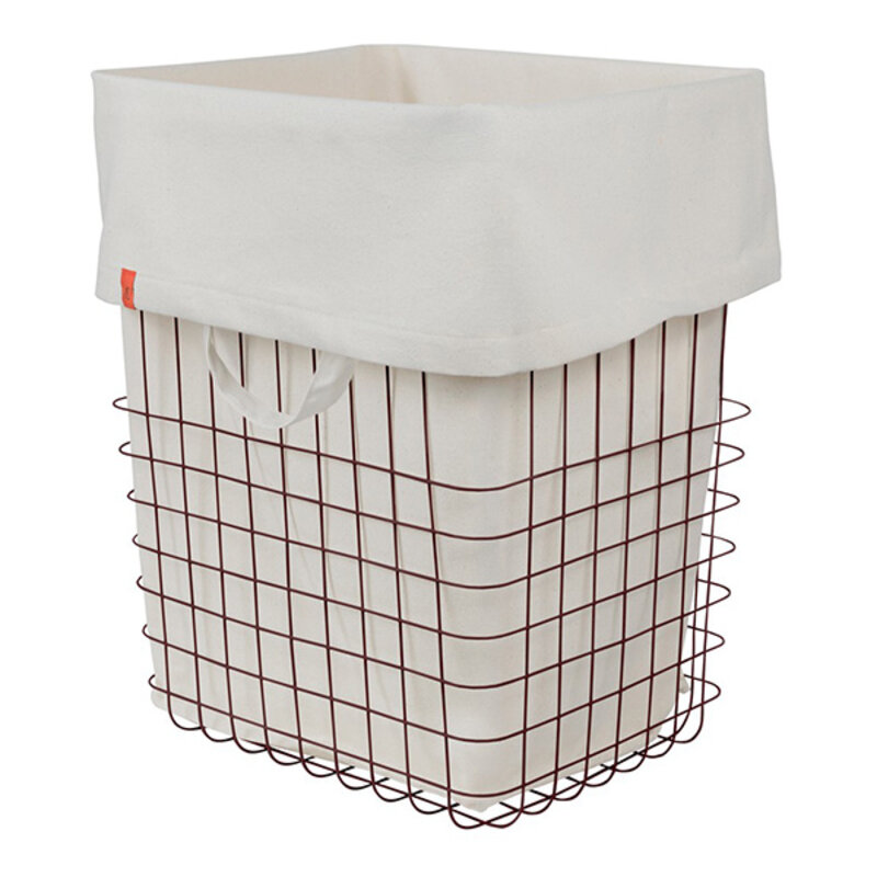 Mette Ditmer-collectie STORE-IT mand met canvas tas, groot Wijn