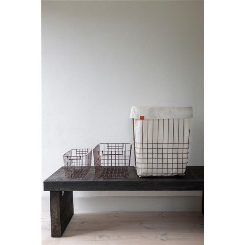 Mette Ditmer-collectie STORE-IT mand met canvas tas, groot Wijn