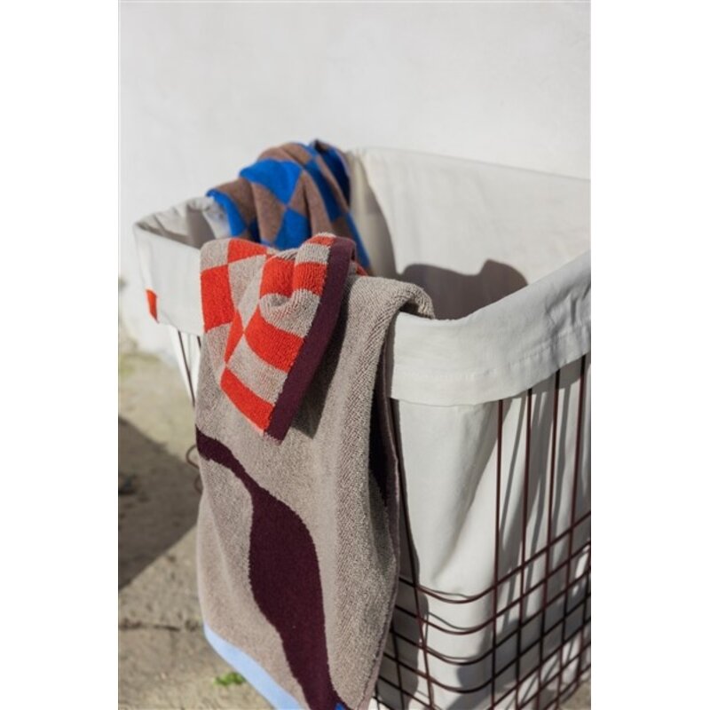 Mette Ditmer-collectie STORE-IT mand met canvas tas, groot Wijn