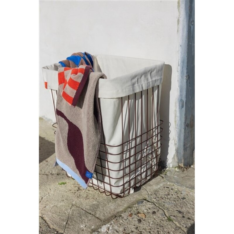 Mette Ditmer-collectie STORE-IT mand met canvas tas, groot Wijn