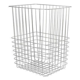 Mette Ditmer STORE-IT basket with canvas bag, large  Chrome