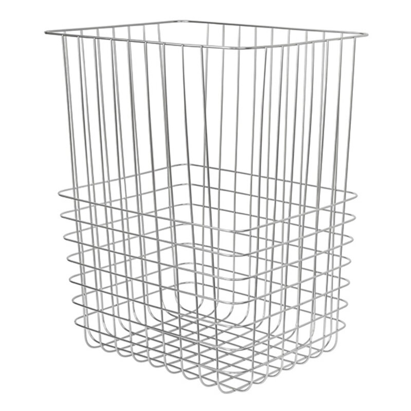 Mette Ditmer-collectie STORE-IT mand met canvas tas, groot Chroom