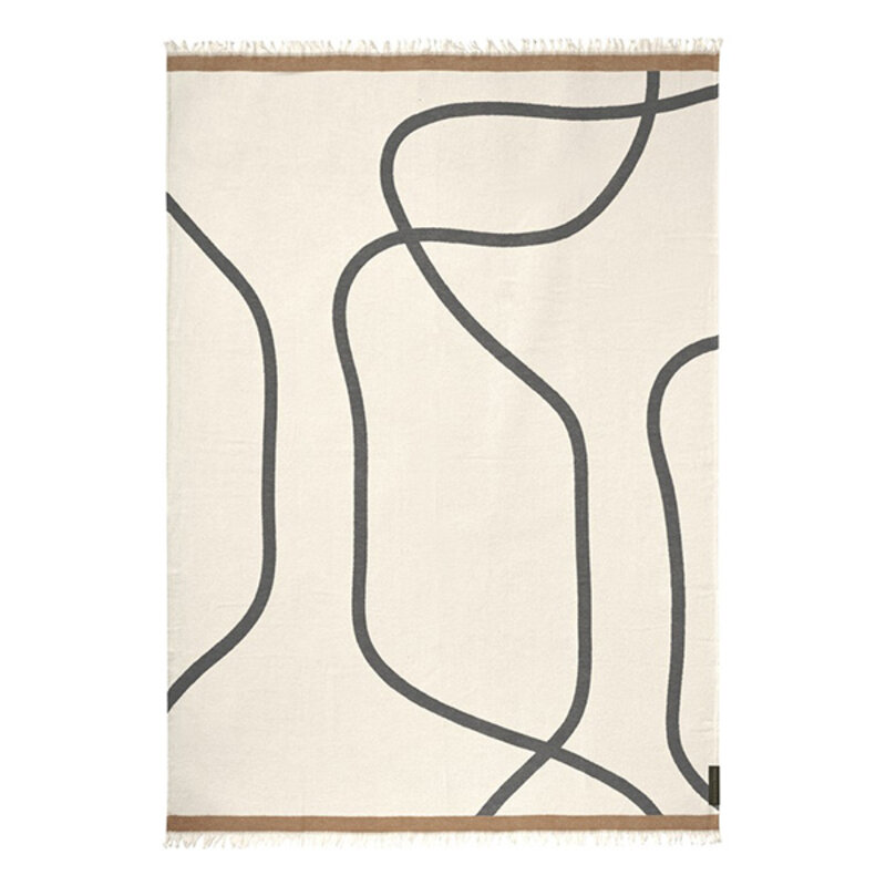 Mette Ditmer-collectie SHADOW throw Off-white / Grey