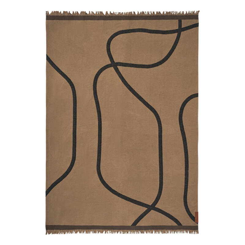 Mette Ditmer-collectie SHADOW plaid Latte / Zwart