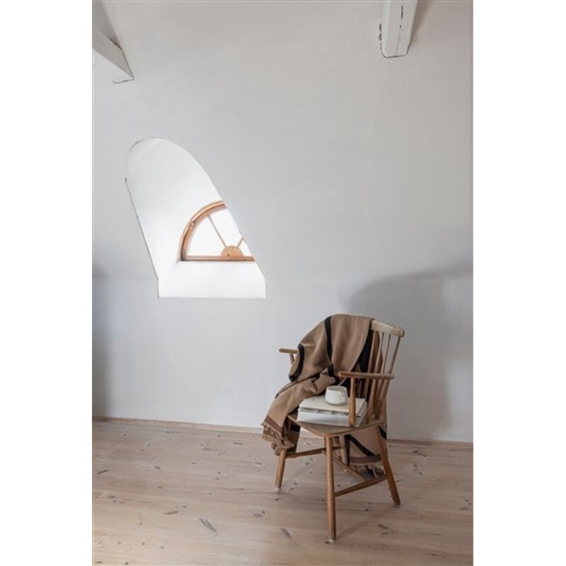 Mette Ditmer-collectie SHADOW plaid Latte / Zwart