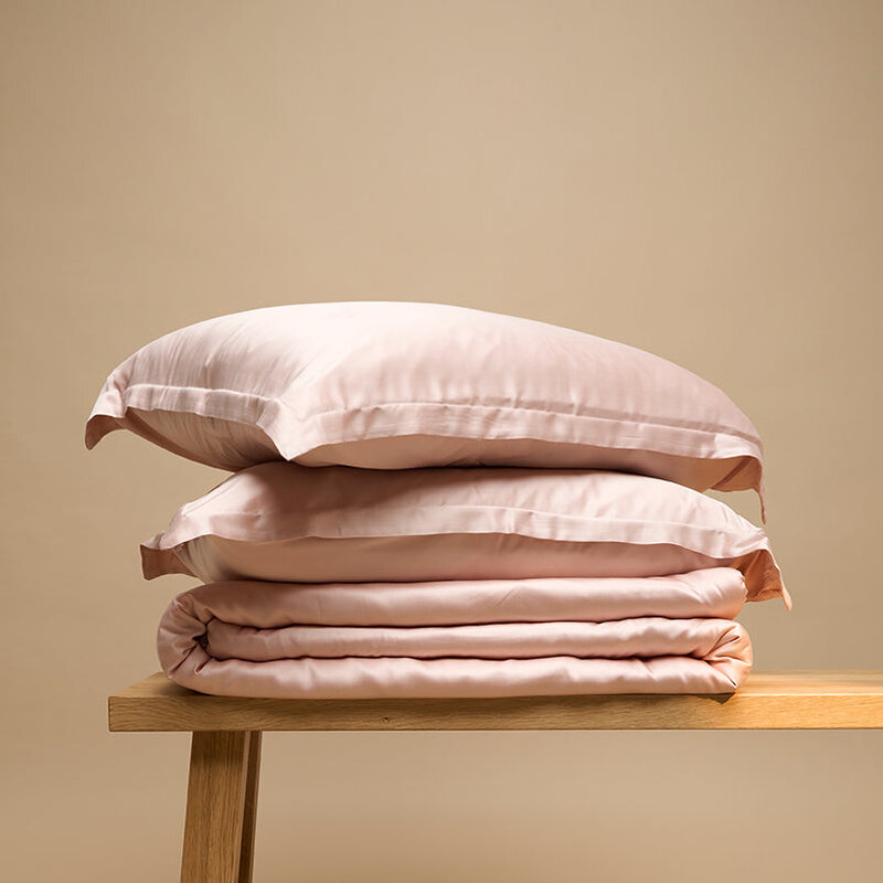 Coco & Cici  Eco Bamboe Dekbedovertrek Powder peach | + 1 kussensloop 60x70