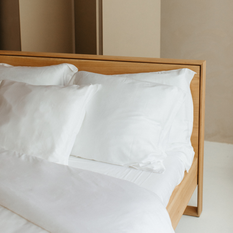 Coco & Cici  Bamboe Dekbedovertrek 140 x 220 cm - 1 Persoons Beddengoed - Wit - 1 Kussensloop (60x70) - 100% Eco Bamboe