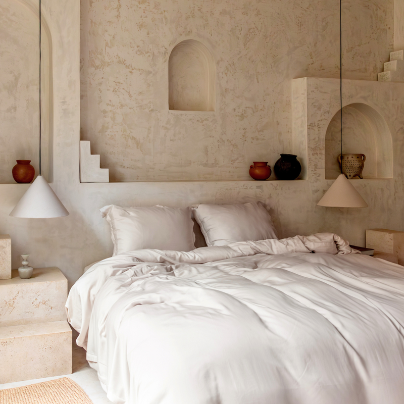 Coco & Cici Twill Dekbedovertrek Beige | + 1 kussensloop 60x70