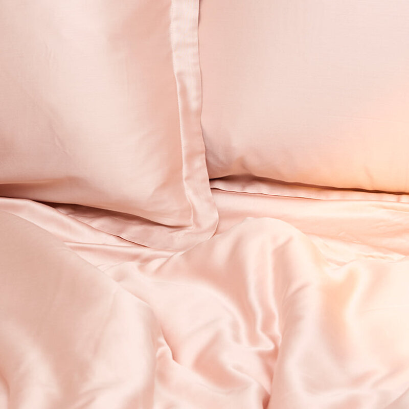 Coco & Cici  Eco Bamboe Dekbedovertrek Powder peach | + 1 kussensloop 60x70