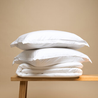 Coco & Cici Coco & Cici - TENCEL Twill Dekbedovertrek Wit | + 2 kussenslopen 60x70