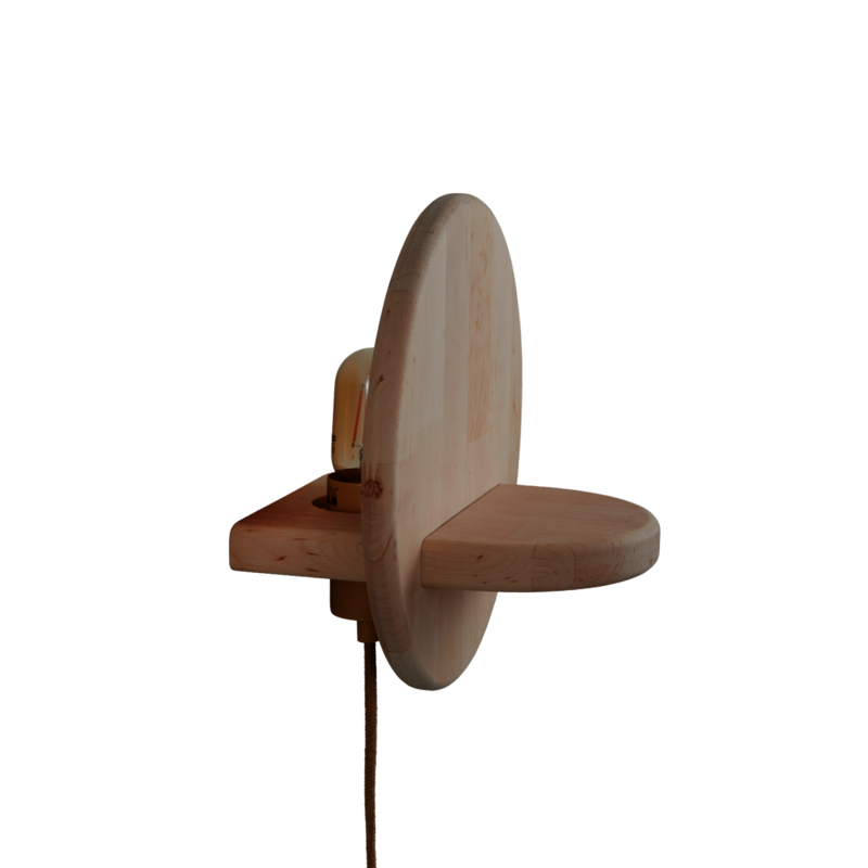 Good&Mojo-collectie Wandlamp elzenhout CORSICA, nat.