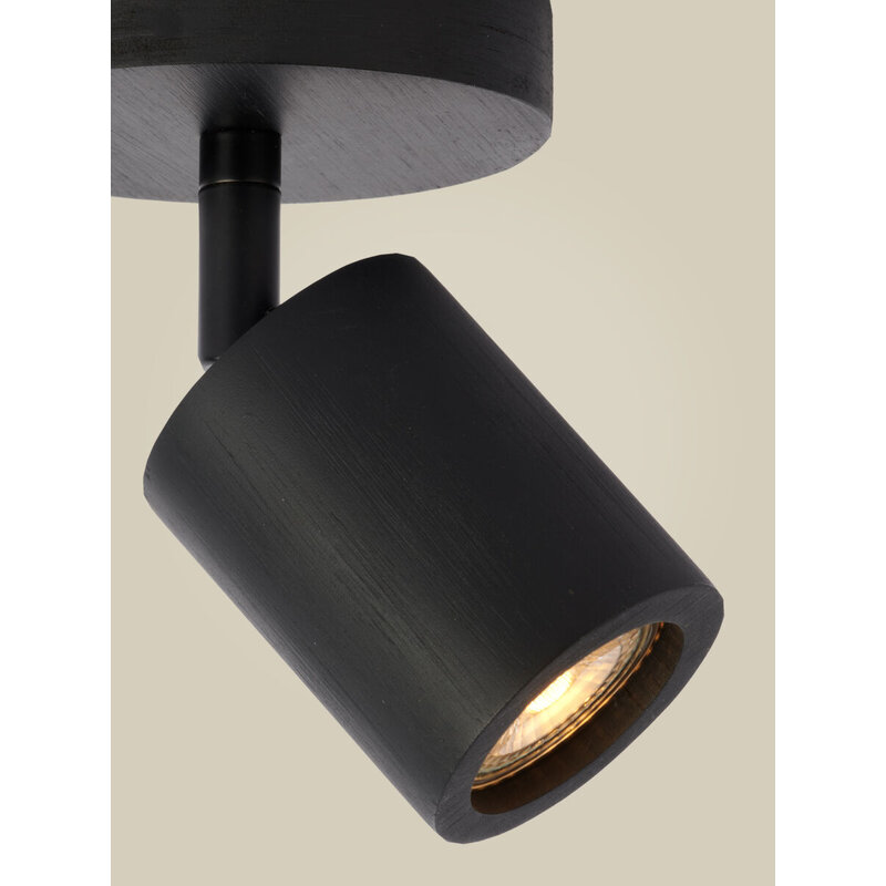 Good&Mojo-collectie Plafondlamp bamboe JAVA, zwart