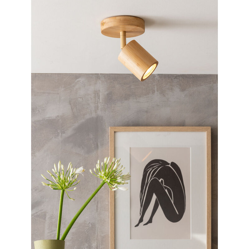 Good&Mojo-collectie Plafondlamp bamboe JAVA, bruin