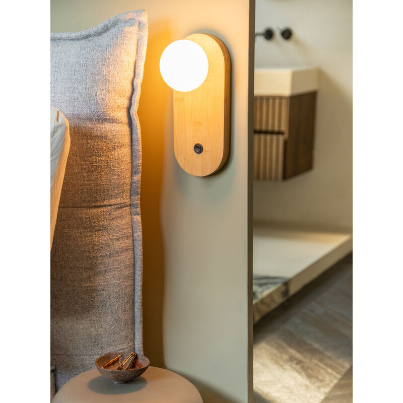 Good&Mojo-collectie Wandlamp bamboe JAVA, bruin