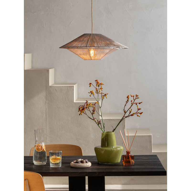 Good&Mojo-collectie Hanglamp papiertouw LUMBINI l. grijs, S