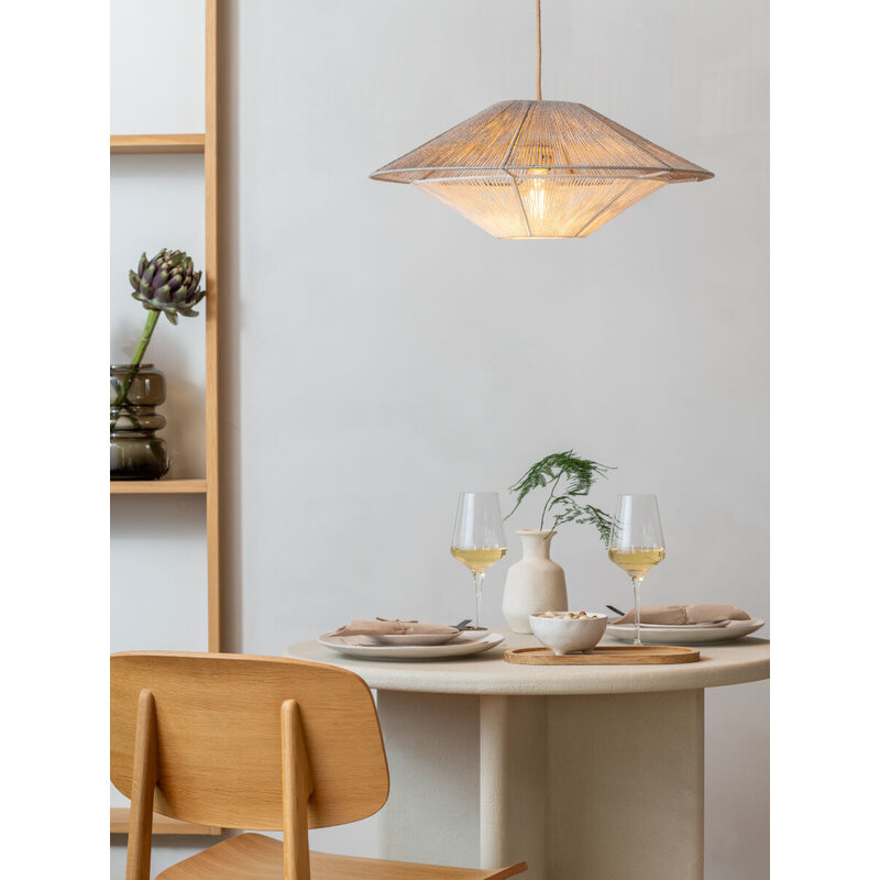 Good&Mojo-collectie Hanglamp papiertouw LUMBINI l. grijs, S