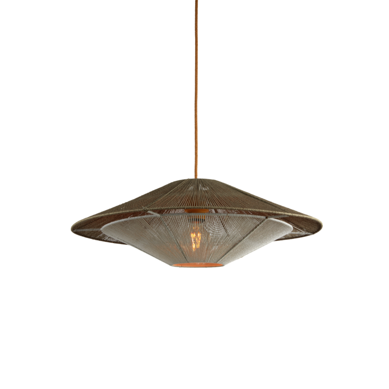 Good&Mojo-collectie Hanglamp papiertouw LUMBINI l. grijs, S