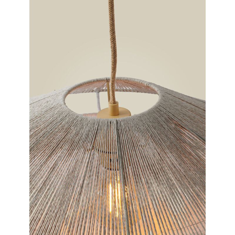 Good&Mojo-collectie Hanglamp papiertouw LUMBINI l. grijs, S