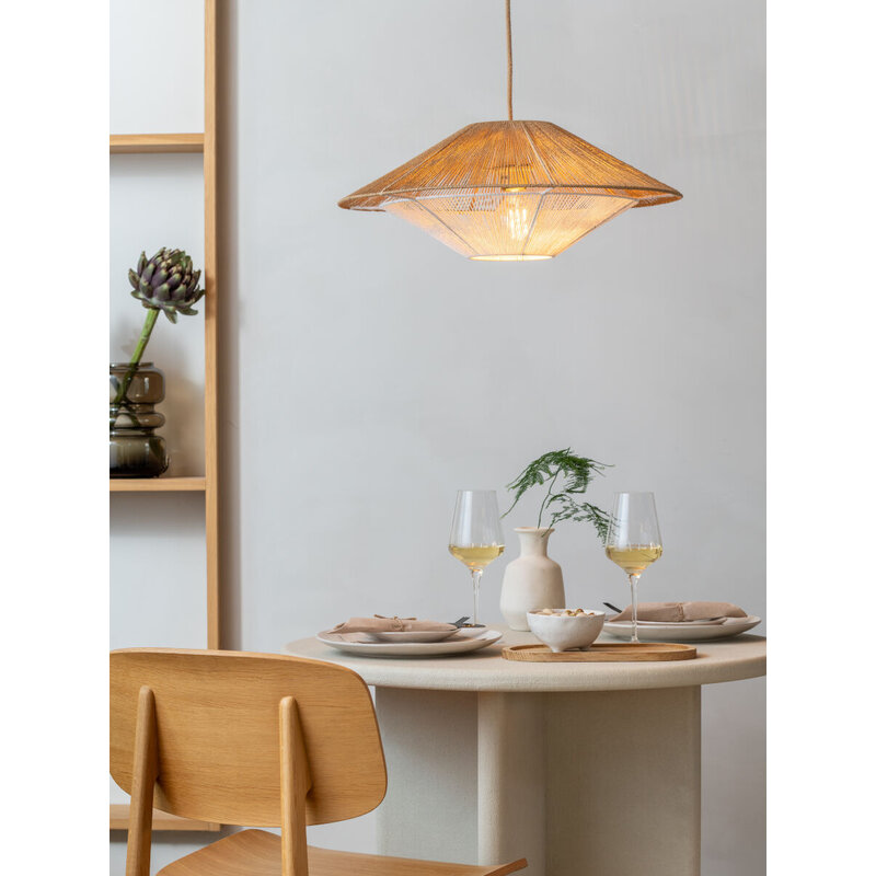 Good&Mojo-collectie Hanging lamp paperrope LUMBINI natural, S