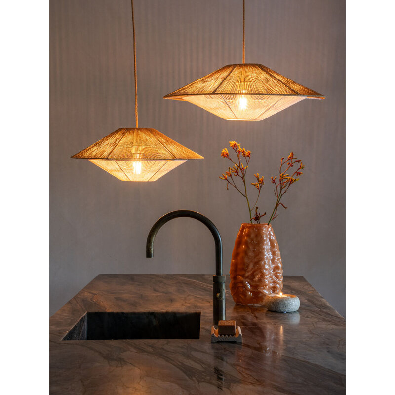Good&Mojo-collectie Hanging lamp paperrope LUMBINI natural, S
