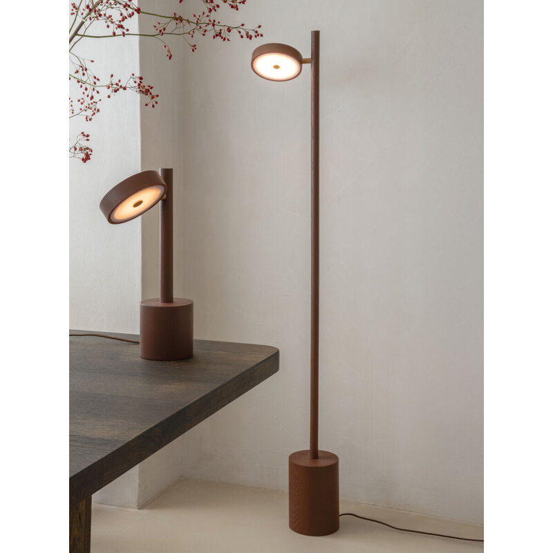 Good&Mojo-collectie Vloerlamp essenhout OKINAWA,bruin