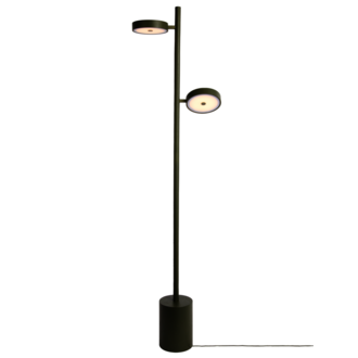 Good&Mojo Floor lamp ashwood OKINAWA 2-shade, green