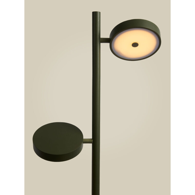 Good&Mojo-collectie Floor lamp ashwood OKINAWA 2-shade, green