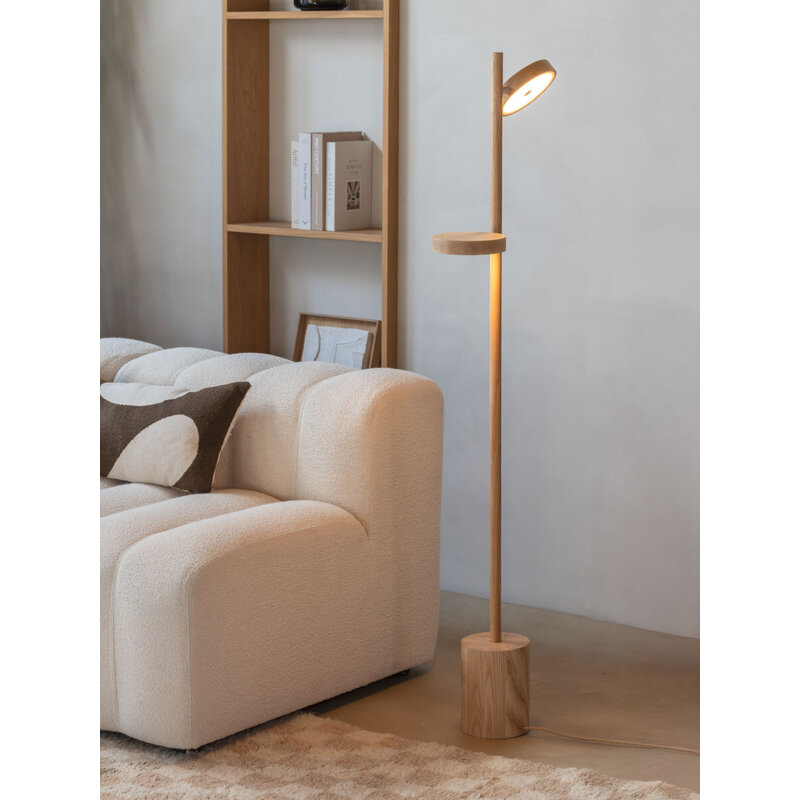 Good&Mojo-collectie Floor lamp ashwood OKINAWA 2-shade, natural