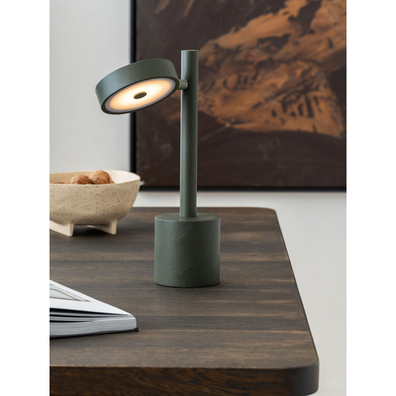 Good&Mojo-collectie Tafellamp essenhout OKINAWA, groen