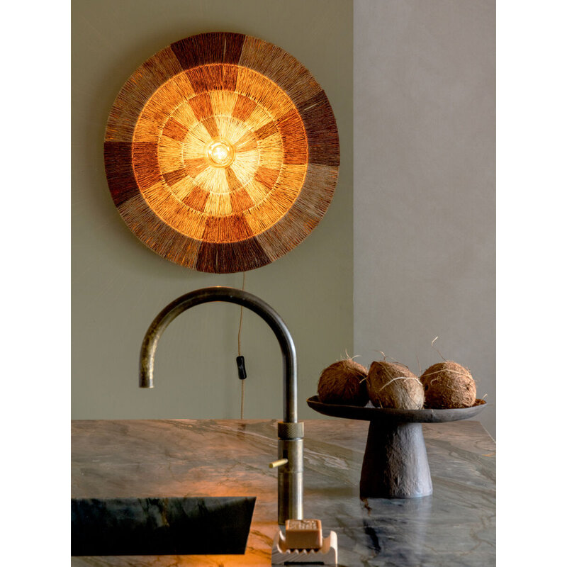 Good&Mojo-collectie Wandlamp SERENGETI nat/bruin, L