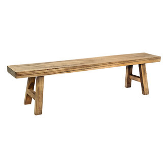 Madam Stoltz Wooden bench Dark natural