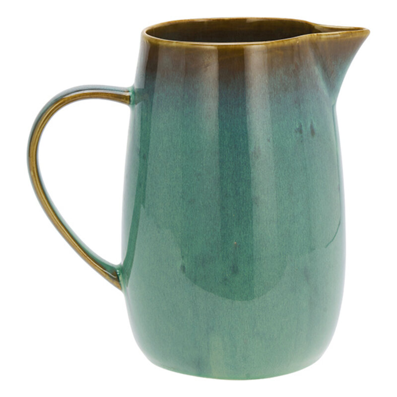 Madam Stoltz-collectie Stoneware jug Green