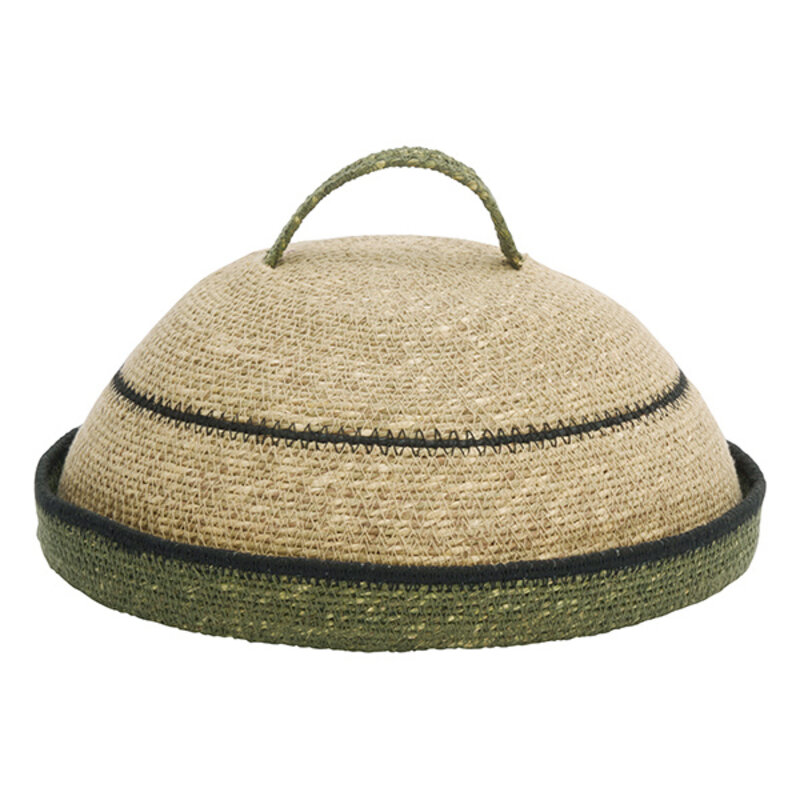 Madam Stoltz-collectie Seagrass food cover Green, natural, black