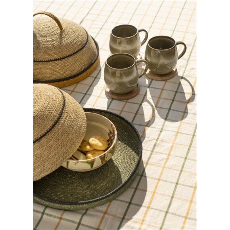 Madam Stoltz-collectie Seagrass food cover Green, natural, black