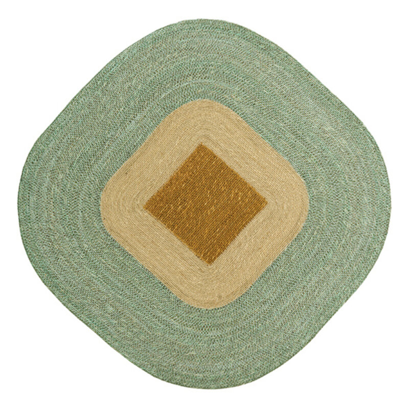 Madam Stoltz-collectie Zeegras wanddecoratie lichtgroen geel naturel