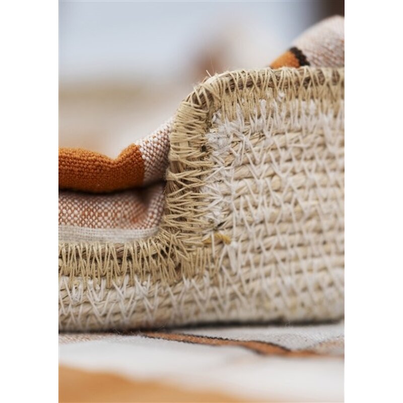 Madam Stoltz-collectie Zeegras servettenhouder wit naturel