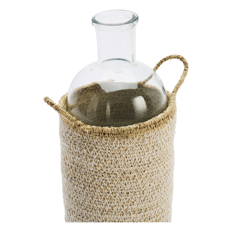 Madam Stoltz-collectie Seagrass bottle holder White