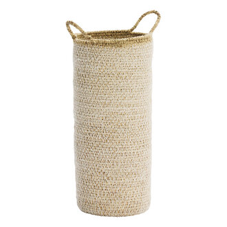 Madam Stoltz Seagrass bottle holder White