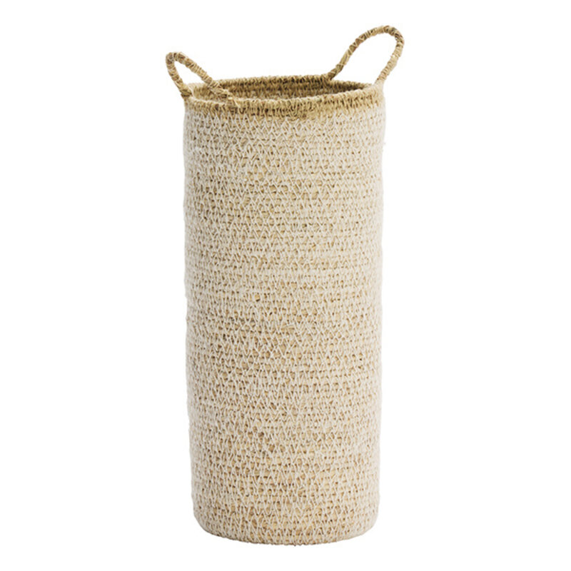 Madam Stoltz-collectie Seagrass bottle holder White