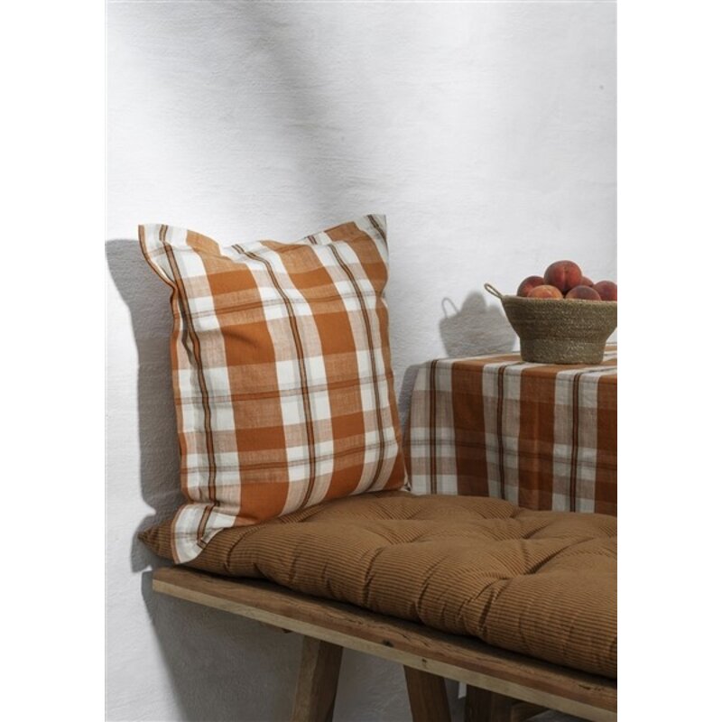 Madam Stoltz-collectie Round baskets w/ handles Taupe, white, natural