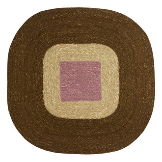 Madam Stoltz Seagrass wall deco Brown, lilac, natural