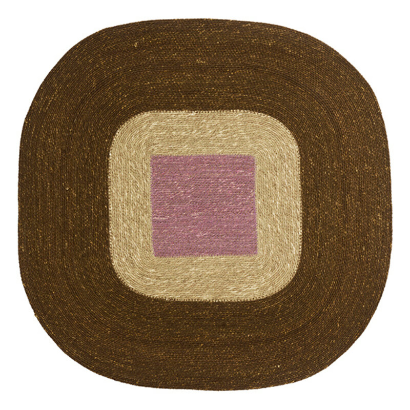 Madam Stoltz-collectie Seagrass wall deco Brown, lilac, natural