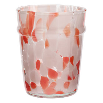 Madam Stoltz Coloured drinking glass Pink, orange clear